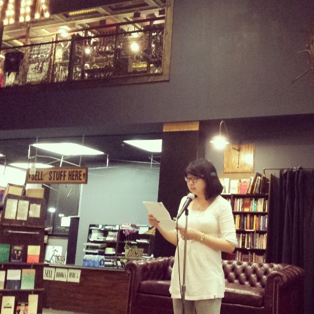 Reading my short story at The Last Bookstore.